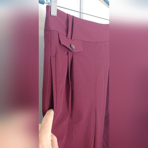 ASOS DESIGN Tall Tailored High Waist Balloon Pant Sz 6 Oxblood - Picture 6 of 14